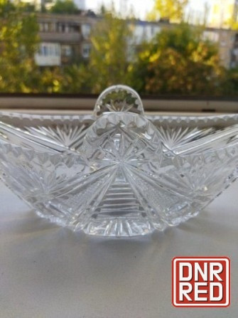 Хрустальная салатница (конфетница) ссср ладья Донецк - изображение 4