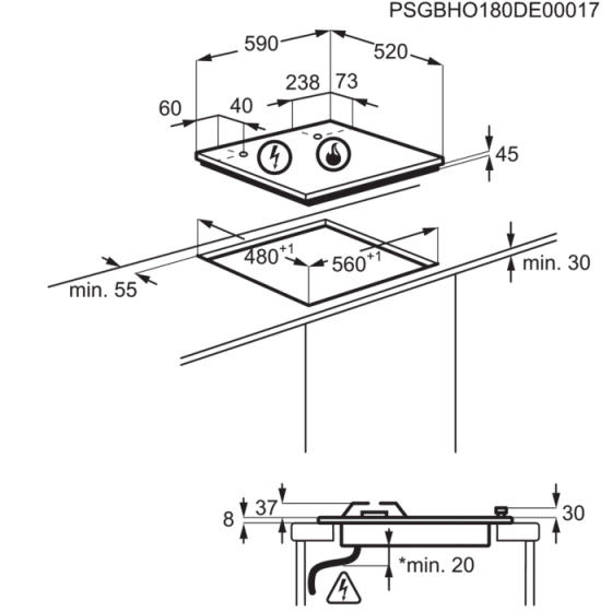 Газовая варочная поверхность Electrolux GPE 363 MB Донецк