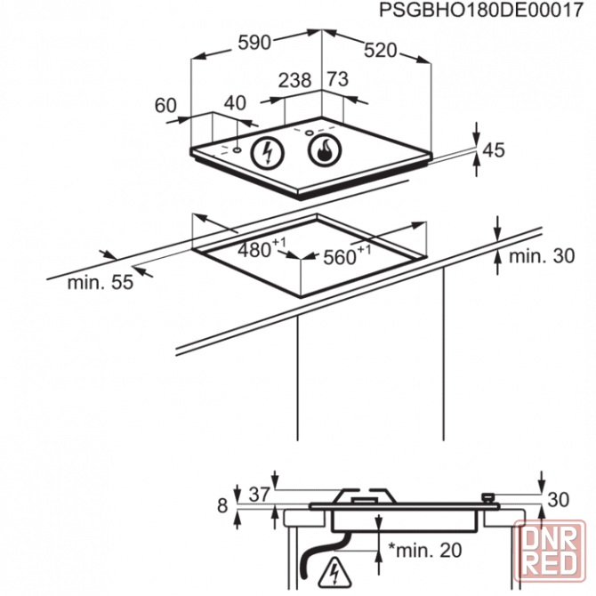 Газовая варочная поверхность Electrolux GPE 363 MB Донецк - изображение 3