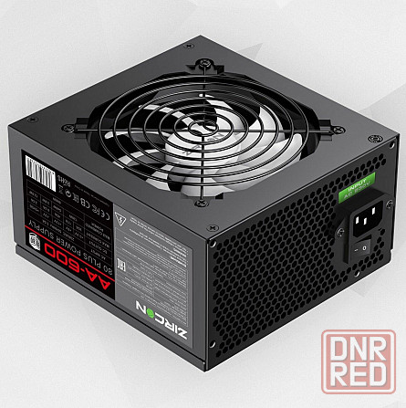 Блок питания 600w черный Atx Zircon Aa-600, 20+4pin 4+4pin 2*6+2pin 5*Sata 3*Molex вентилятор 120мм Донецк - изображение 3