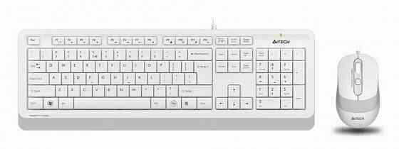 Комплект (клавиатура+мышь) A4tech Fstyler F1010, Usb, проводной, белый и серый [F1010 White] (арт-95 Донецк