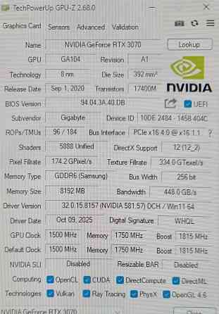 Видеокарта RTX 3070 Донецк