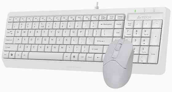 Клавиатура + мышь A4tech Fstyler F1512 клав:белый мышь:белый Usb (арт-4737) Макеевка