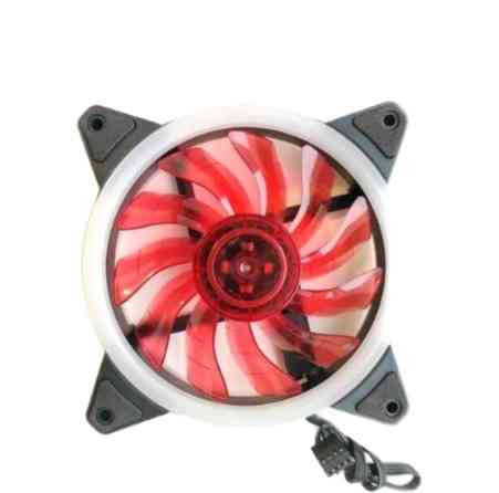 Wjf вентилятор для компьютера 120мм, 3pin, красная подсветка (арт-7772) Макеевка