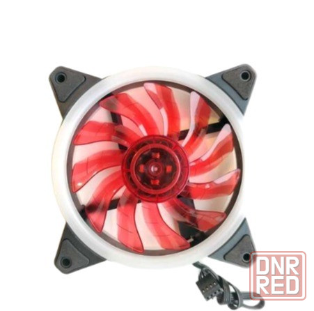 Wjf вентилятор для компьютера 120мм, 3pin, красная подсветка (арт-7772) Макеевка - изображение 1