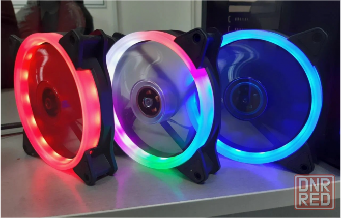 Wjf вентилятор для компьютера 120мм, 3pin, синяя подсветка (арт-6198) Донецк - изображение 1