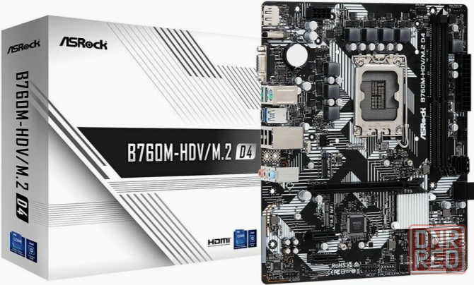 Материнская плата Asrock B760m-Hdv/M.2 D4, Rtl Lga1700 (арт-1720) Донецк - изображение 1
