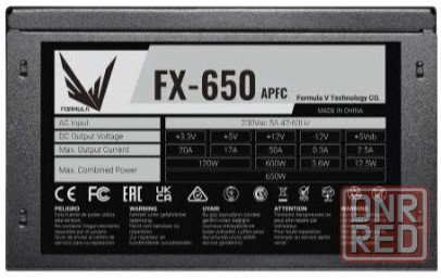Блок питания Formula Atx 650w Fx-650 (20+4pin) Apfc 120mm Fan 5xsata Rtl (арт-7514) Донецк - изображение 2