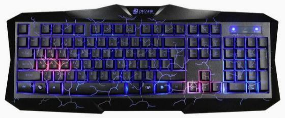 Игровой комплект Oklick Hs-Hkm100g черный 2.2м мониторы оголовье Hs-Hkm100g (арт-9043) Донецк