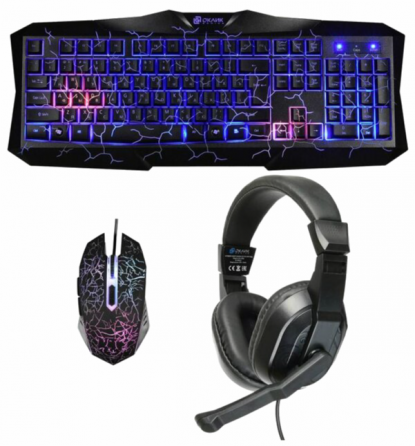 Игровой комплект Oklick Hs-Hkm100g черный 2.2м мониторы оголовье Hs-Hkm100g (арт-9043) Донецк