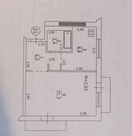 Продам 1 квартиру на Шахтерской площади Донецк