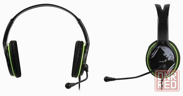 Компьютерная гарнитура Genius Hs-400a, черный/зеленый (арт-7791) Донецк - изображение 3