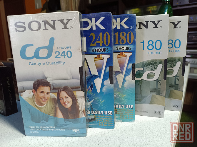 Запечатанные видеокассеты TDK/E-180 / SONY E-180 Донецк - изображение 1
