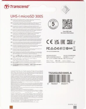 Карта памяти 32gb Transcend Ts32gusd300s-A Microsdhc Class 10 U1 300s + адаптер (арт-5215) Донецк