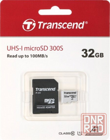 Карта памяти 32gb Transcend Ts32gusd300s-A Microsdhc Class 10 U1 300s + адаптер (арт-5215) Донецк - изображение 2