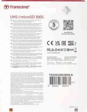 Карта памяти 32gb Transcend Ts32gusd300s-A Microsdhc Class 10 U1 300s + адаптер (арт-5856) Макеевка