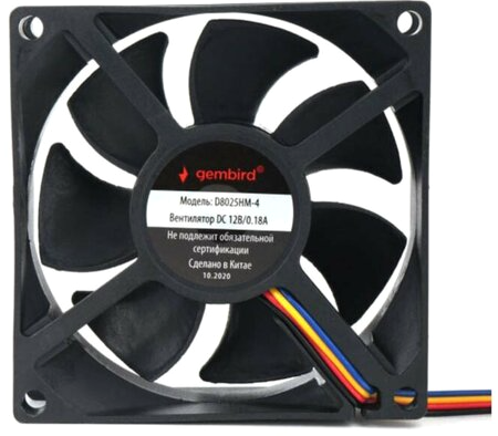 Вентилятор Gembird 80x80x25mm D8025hm-4 (арт-6588) Макеевка