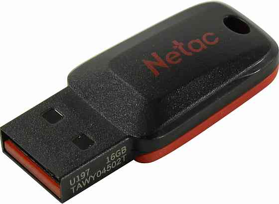 Флеш диск Netac U197 16gb , Usb2.0, пластиковая, черная (арт-3763) Макеевка
