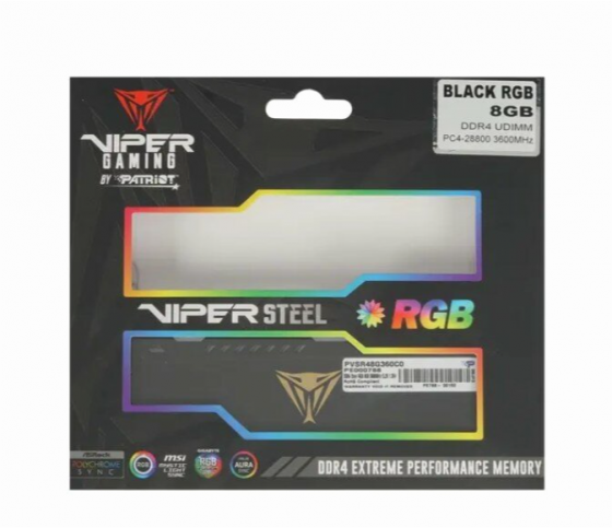 Модуль памяти Patriot Viper Steel Rgb Dimm 8gb Pc28800 Ddr4 Pvsr48g360c0 (арт-5860) Макеевка