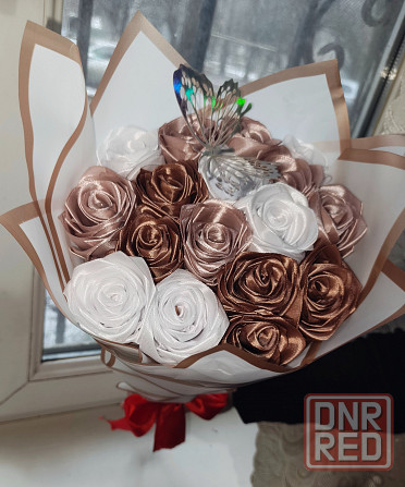 Букеты из атласных лент Донецк - изображение 4