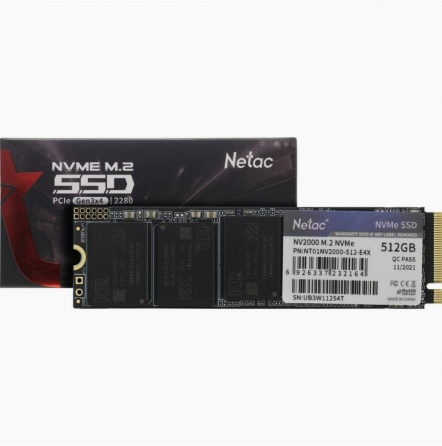 Твердотельный накопитель Ssd M.2 Nvme Netac Nv2000 512gb Pcie Nvme 3.0 X4 3d Nand Nt01nv2000-512-E4x Макеевка