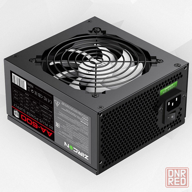 Блок питания 600w черный Atx Zircon Aa-600, 20+4pin 4+4pin 2*6+2pin 5*Sata 3*Molex вентилятор 120мм Макеевка - изображение 3