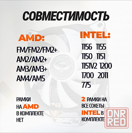 Кулер для процессора снеговик вентилятор под Intel и Amd Frgb (арт-1143) Донецк - изображение 3