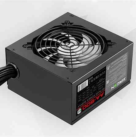 Блок питания 600w черный Atx Zircon Aa-600, 20+4pin 4+4pin 2*6+2pin 5*Sata 3*Molex вентилятор 120мм Донецк