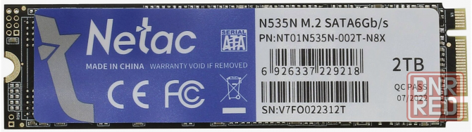 Твердотельный накопитель Ssd M.2 Sata Netac 2tb Sata (Nt01n535n-002t-N8x) (арт-5978) Донецк - изображение 1