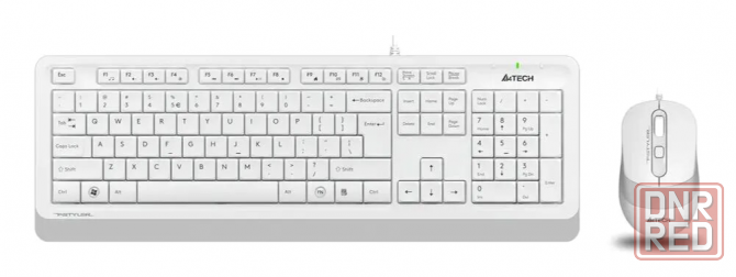 Комплект (клавиатура+мышь) A4tech Fstyler F1010, Usb, проводной, белый и серый [F1010 White] (арт-43 Макеевка - изображение 1