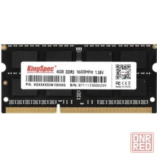 Оперативная память Kingspec So-Dimm Ddr3l 4gb 1600mhz Pc-12800 Cl11 (Ks1600d3n13504g) (арт-6078) Макеевка - изображение 1
