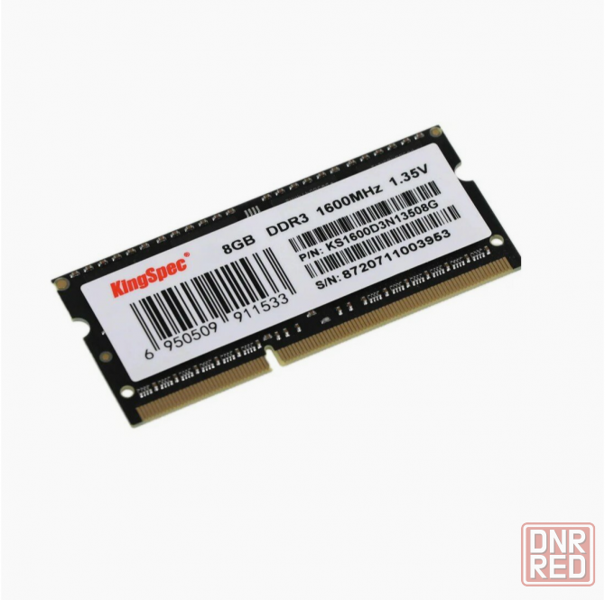 Оперативная память Sodimm Ddr3 Pc3-12800 Kingspec Ks1600d3n13508g, 1х8 гб, 1.35 в кол-во модулей: 1, Макеевка - изображение 1