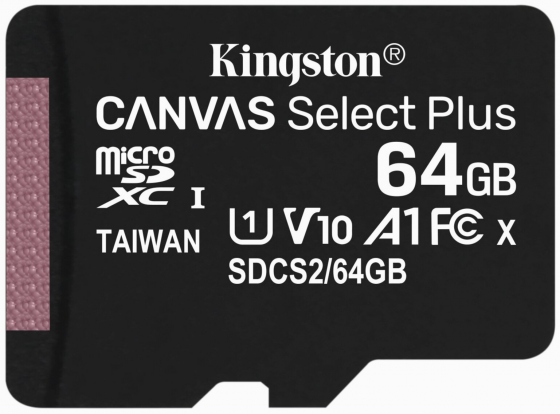 Карта памяти Kingston Microsdhc 64gb Uhs-I Class 10 U1 A1 Canvas Select Plus (Sd адаптер) 100mb/S (S Макеевка