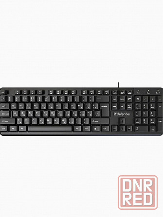 Клавиатура проводная Defender Elemental Hb-239 Black (Ru, черн,104 кнопки+Fn,1.8м) (45239) (арт-3527 Макеевка - изображение 1