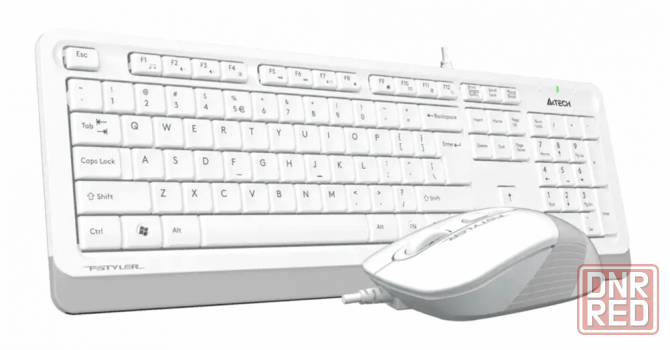 Комплект (клавиатура+мышь) A4tech Fstyler F1010, Usb, проводной, белый и серый [F1010 White] (арт-50 Донецк - изображение 4
