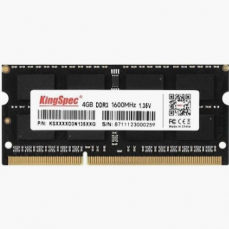 Оперативная память Kingspec So-Dimm Ddr3l 4gb 1600mhz Pc-12800 Cl11 (Ks1600d3n13504g) (арт-9010) Донецк
