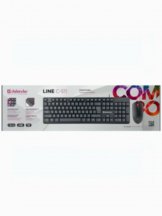Клавиатура + мышь Defender Line C-511 (45511), черный (арт-3595) Донецк