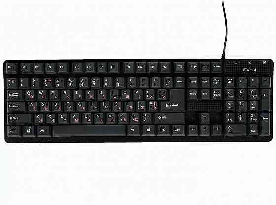 Клавиатура Sven проводная Standard 301, Usb, 104 клавиши, черная (Sv-03100301ub) (арт-2615) Донецк