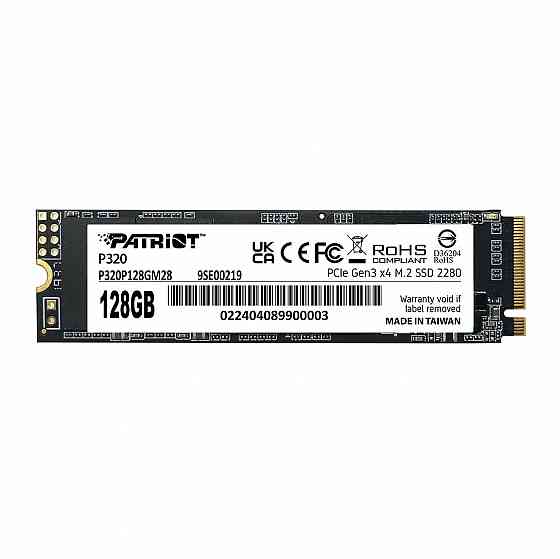 Ssd накопитель Patriot P320 P320p128gm28 128гб, M.2 2280, Pcie 3.0 X4, Nvme, M.2 (арт-9448) Макеевка