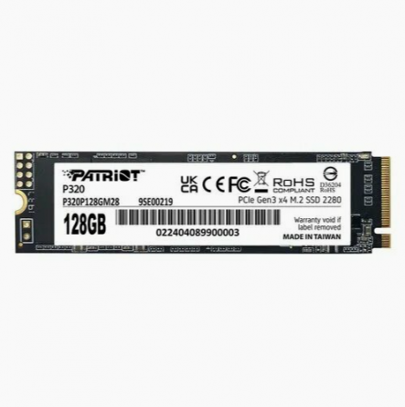 Ssd накопитель Patriot P320 P320p128gm28 128гб, M.2 2280, Pcie 3.0 X4, Nvme, M.2 (арт-9448) Макеевка