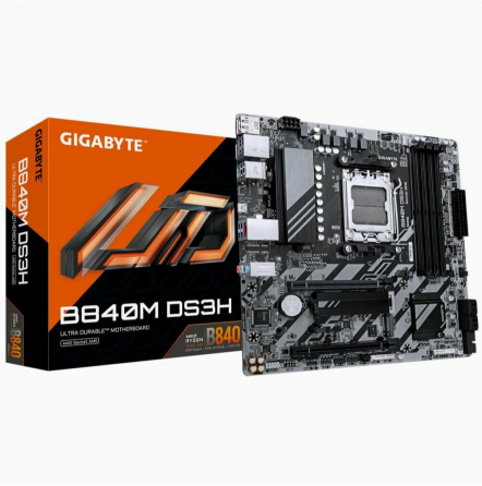 Материнская плата Gigabyte B840m Ds3h, Am5, Amd B840, Micro-Atx, Rtl (B840m Ds3h) (арт-5289) Макеевка