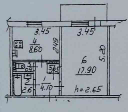 Продам 1ком Крытый рынок, Ворoшиловcкий район Донецк