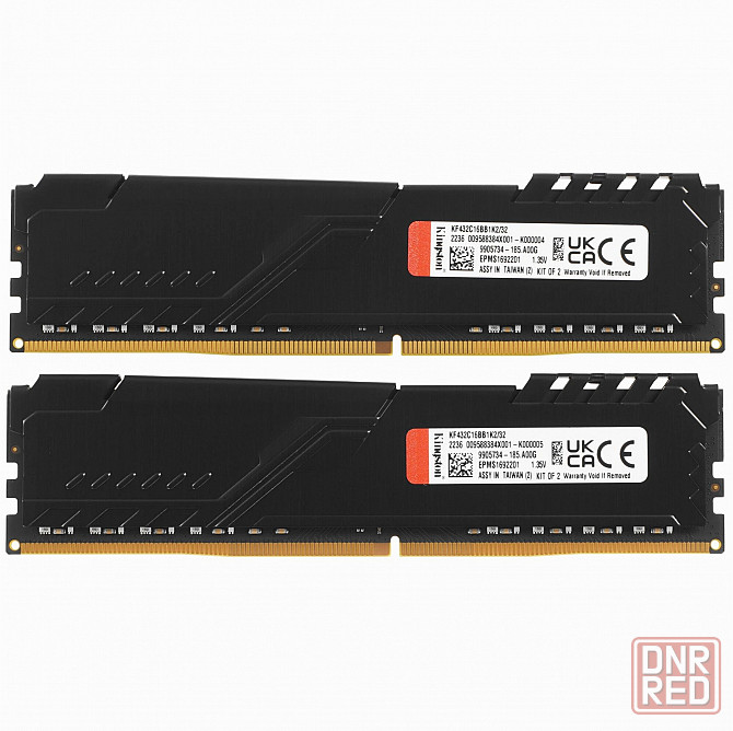 Оперативная память Kingston Kf432c16bb1k2/32wp, 32gb (2x16gb) 3200mt/S Ddr4 Cl16 Dimm, черный (арт-4 Донецк - изображение 2