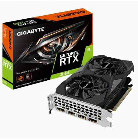 Видеокарта Gigabyte Rtx3050 Windforce Oc V2 6gb Gddr6 96bit 2xdp 2xhdmi 2fan Rtl (арт-8971) Донецк