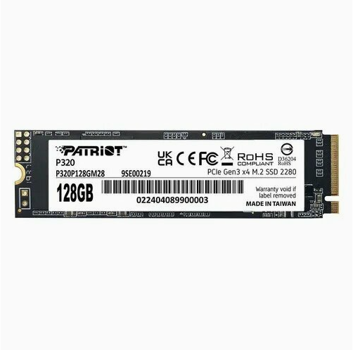 Ssd накопитель Patriot P320 P320p128gm28 128гб, M.2 2280, Pcie 3.0 X4, Nvme, M.2 (арт-9727) Донецк