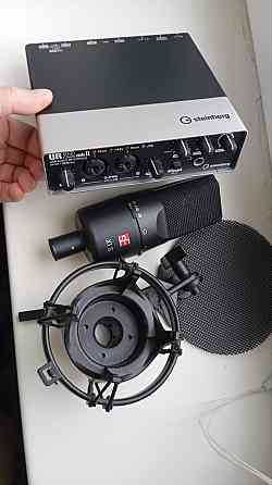 Студийный микрофон + предусилитель + стойка Макеевка
