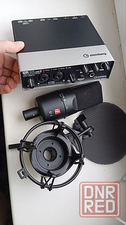 Студийный микрофон + предусилитель + стойка Макеевка - изображение 2