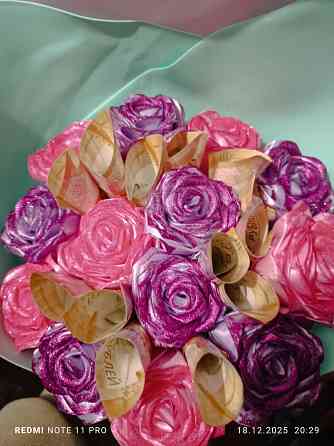 Букеты из атласных роз Макеевка