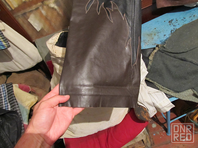 Мужские кожаные брюки р-р 48 Донецк - изображение 4