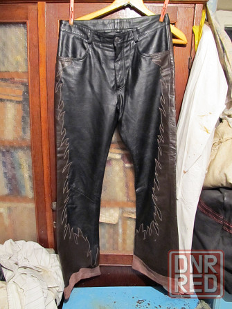 Мужские кожаные брюки р-р 48 Донецк - изображение 1